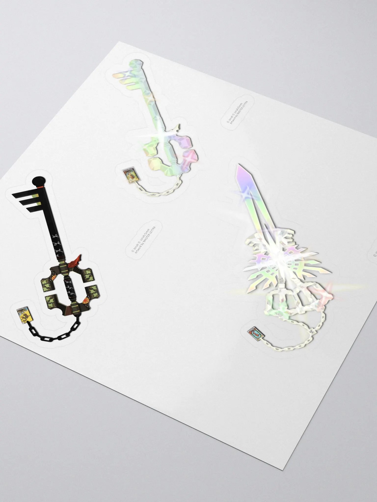 The Fool & The World Keyblade Sticker Sheet product image (3)