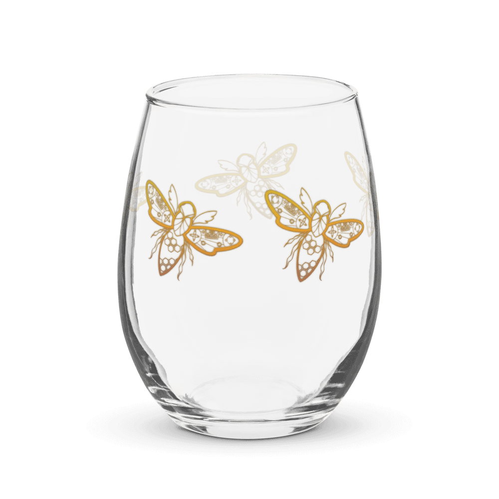 Evie's Bees Wine Glass product image (2)