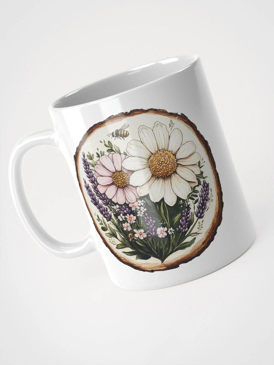 Lavender Wildflower Round Wood Art Ceramic Mug product image (3)