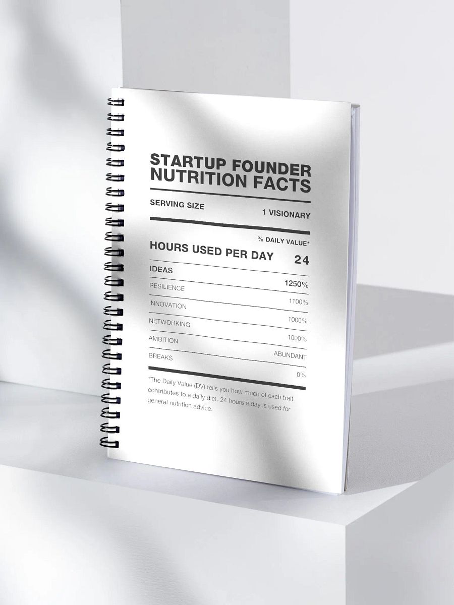 STARTUP FOUNDER Nutrition Facts Notebook product image (4)