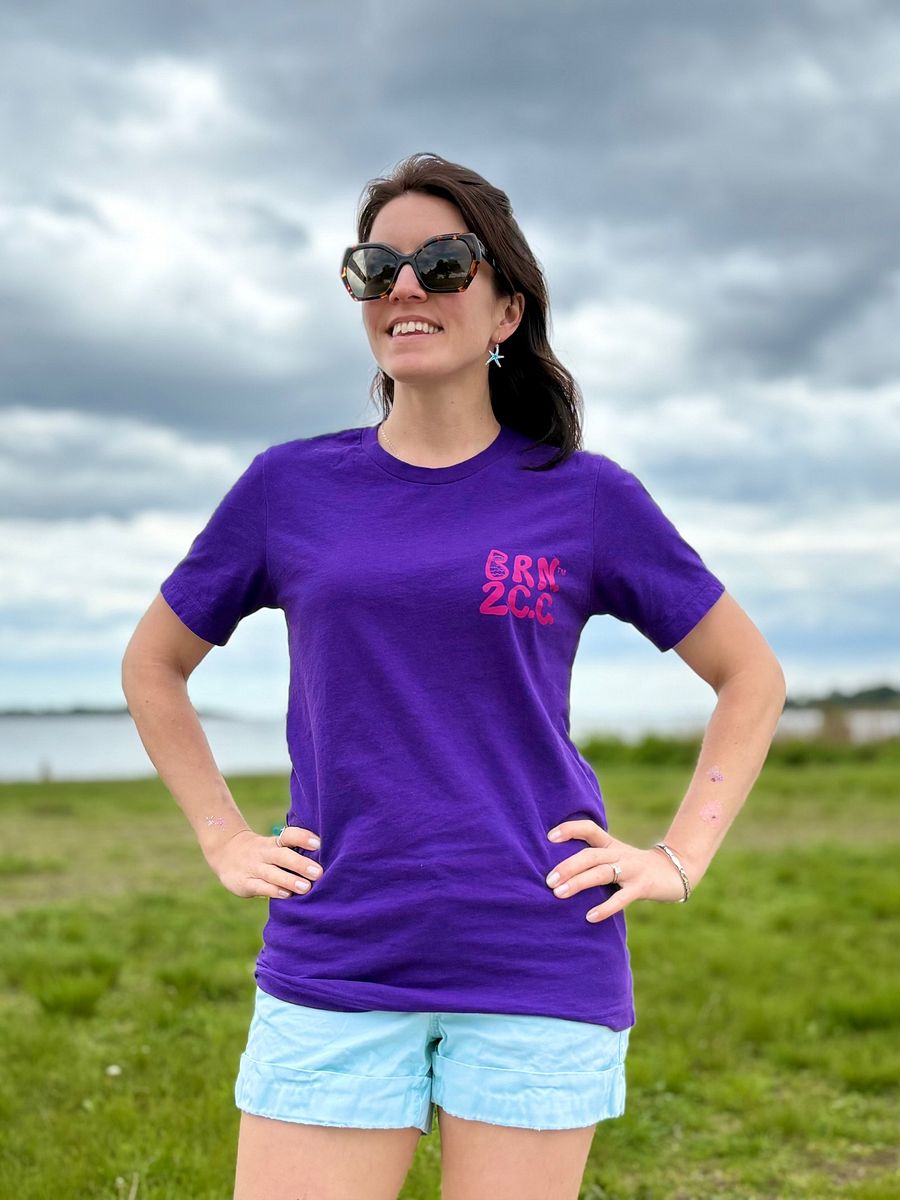 Women's | BOURNE to Cape Cod™ | Supersoft T-Shirt by Bella+Canvas | Vibrant Pink Logo on Bright Colors product image (3)