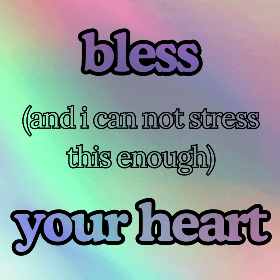 bless your heart sticker (holographic) product image (1)