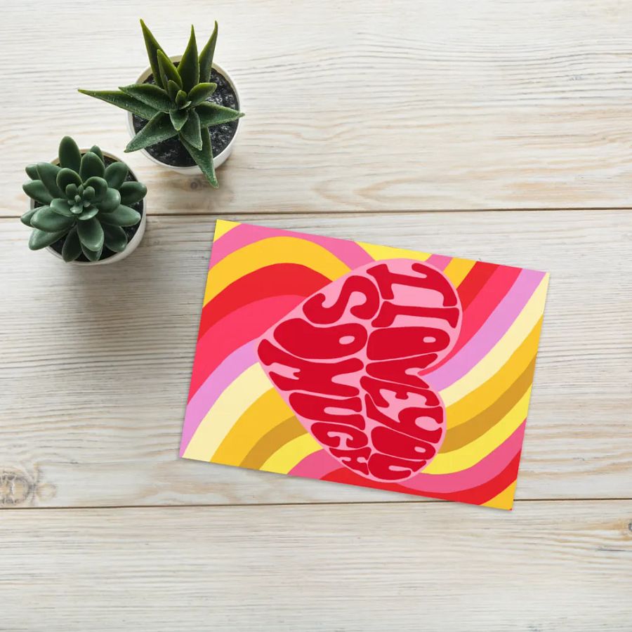 I Love You So Much retro portrait greeting card product image (11)