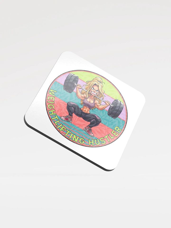 Weightlifting Hustler Female Muscle Cork Coaster product image (1)