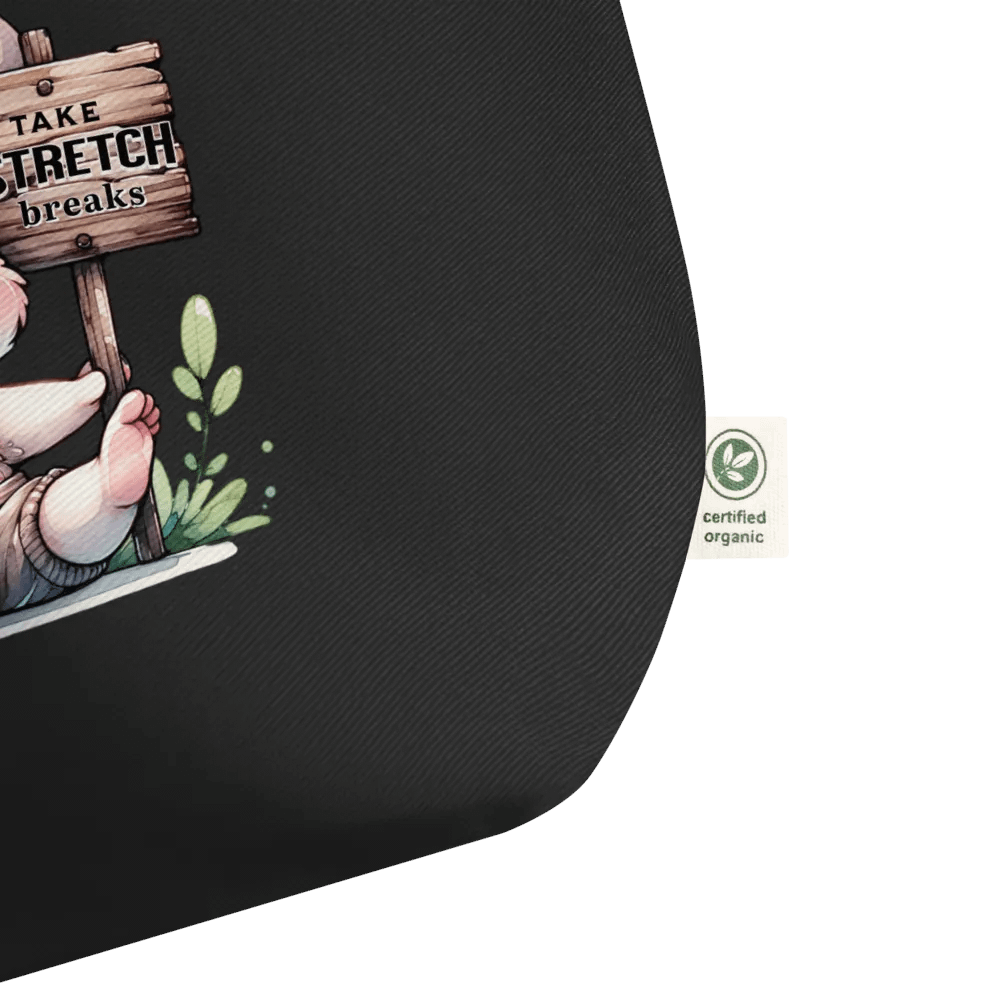 Take time to stretch bunny: Eco-friendly Tote bag. product image (3)
