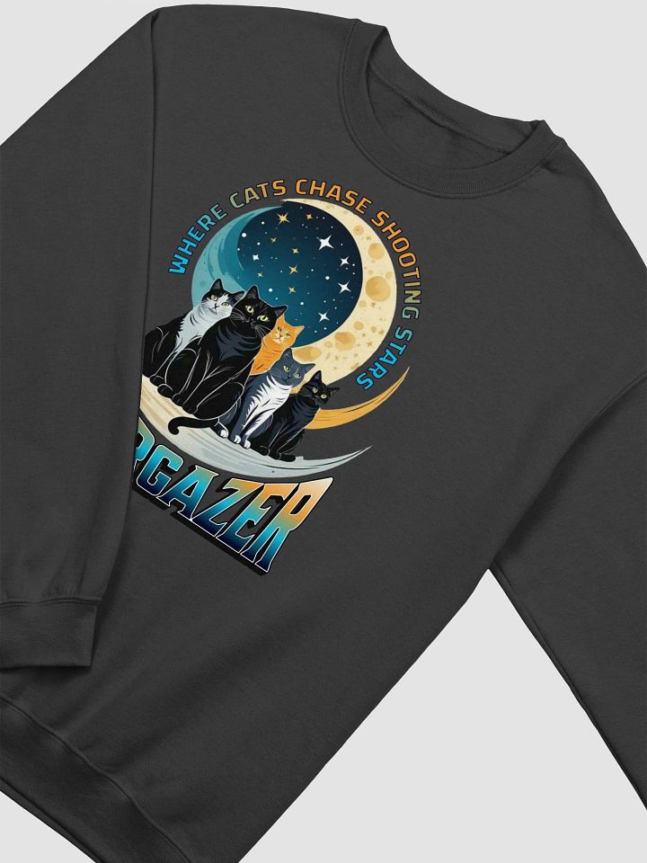 Where Cats Chase Shooting Stars Stargazer Crewneck Sweatshirt product image (2)