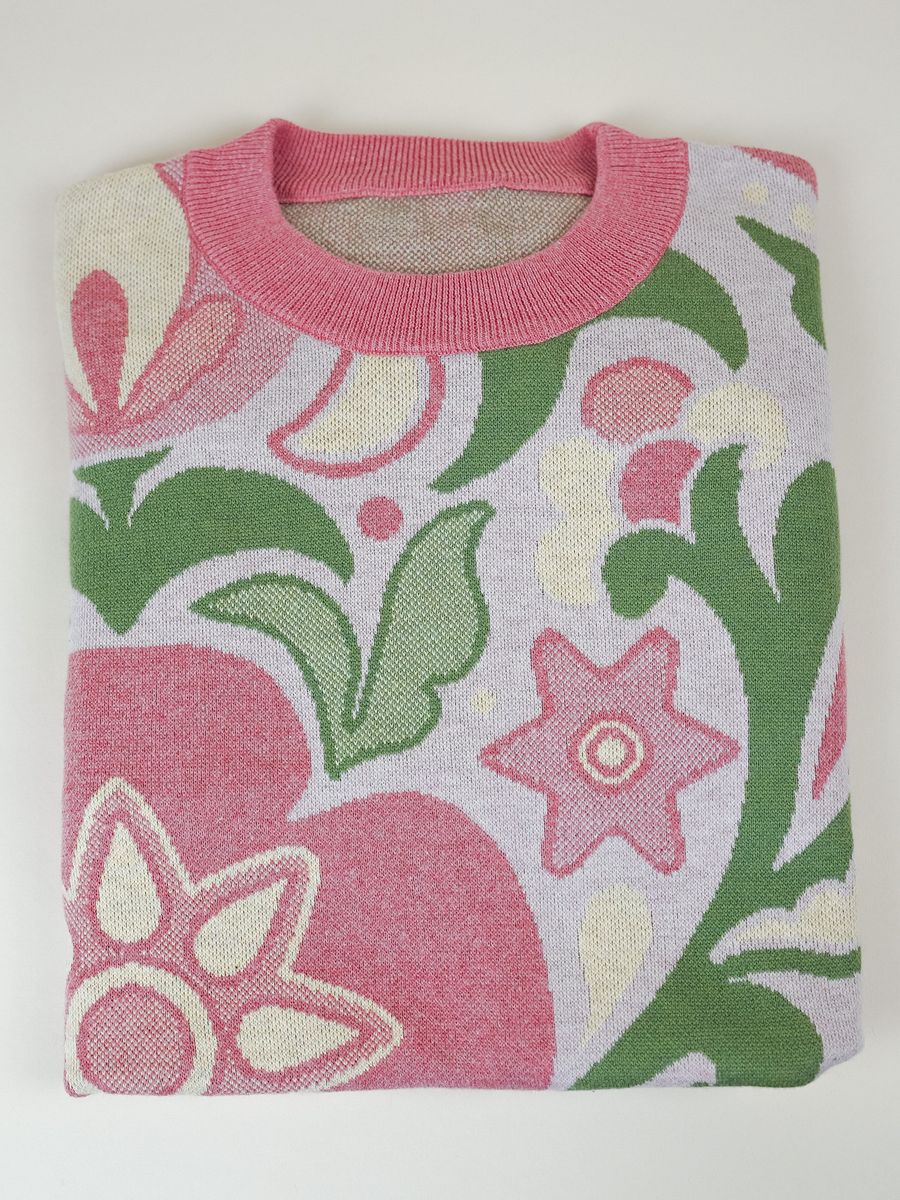 Botanical Wallpaper Sweater - Coral product image (5)