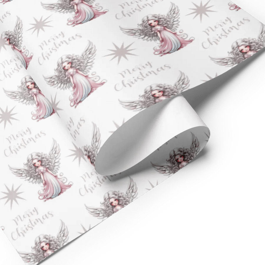 Merry Christmas Angel Gift Wrapping Paper 3 Sheet Set #1 product image (8)