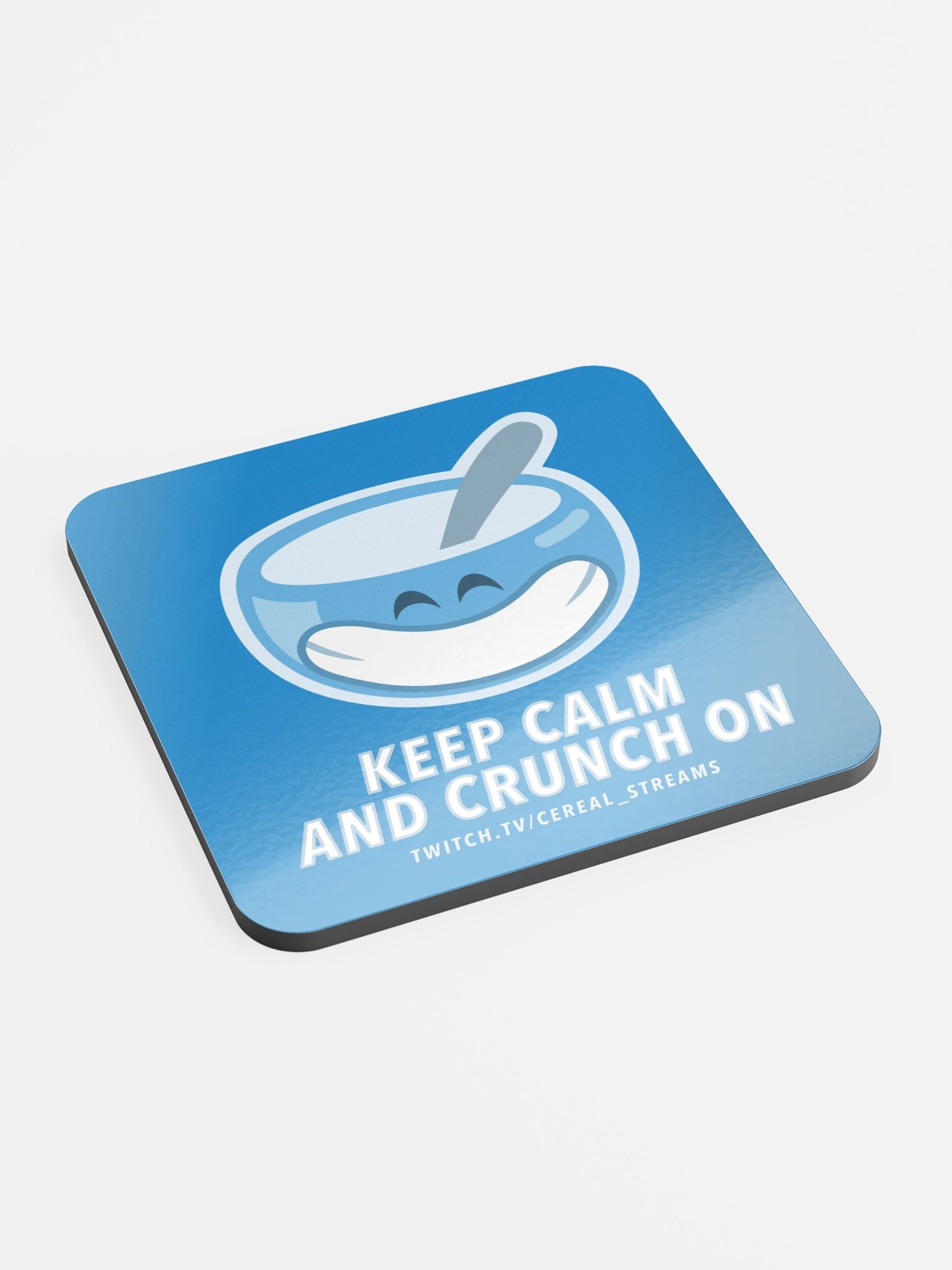 Keep Calm Corked Coaster - Blue product image (1)