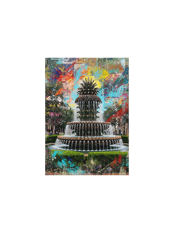 The Pineapple Fountain: A Burst of Charleston Color Poster product image (2)