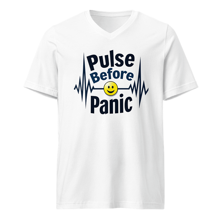 Pulse Before Panic ECG V-Neck Tee product image (1)