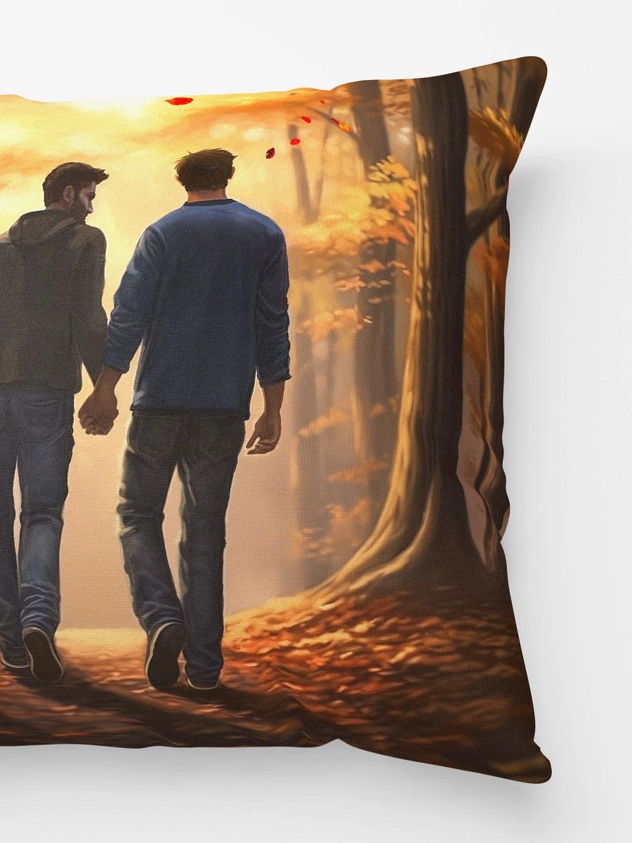 Fall Romance - Gay Couple Throw Pillow product image (3)