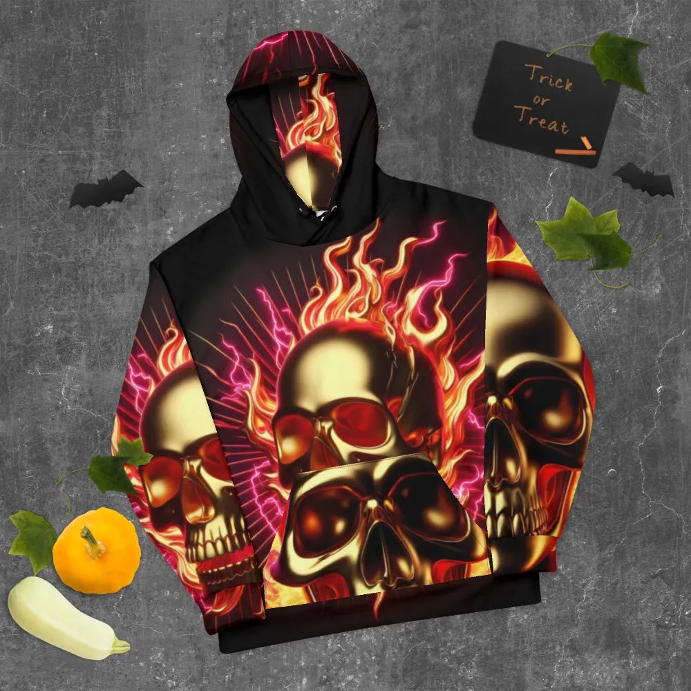 Fiery Golden Clothing - Unisex Skull Hoodie #7 product image (9)