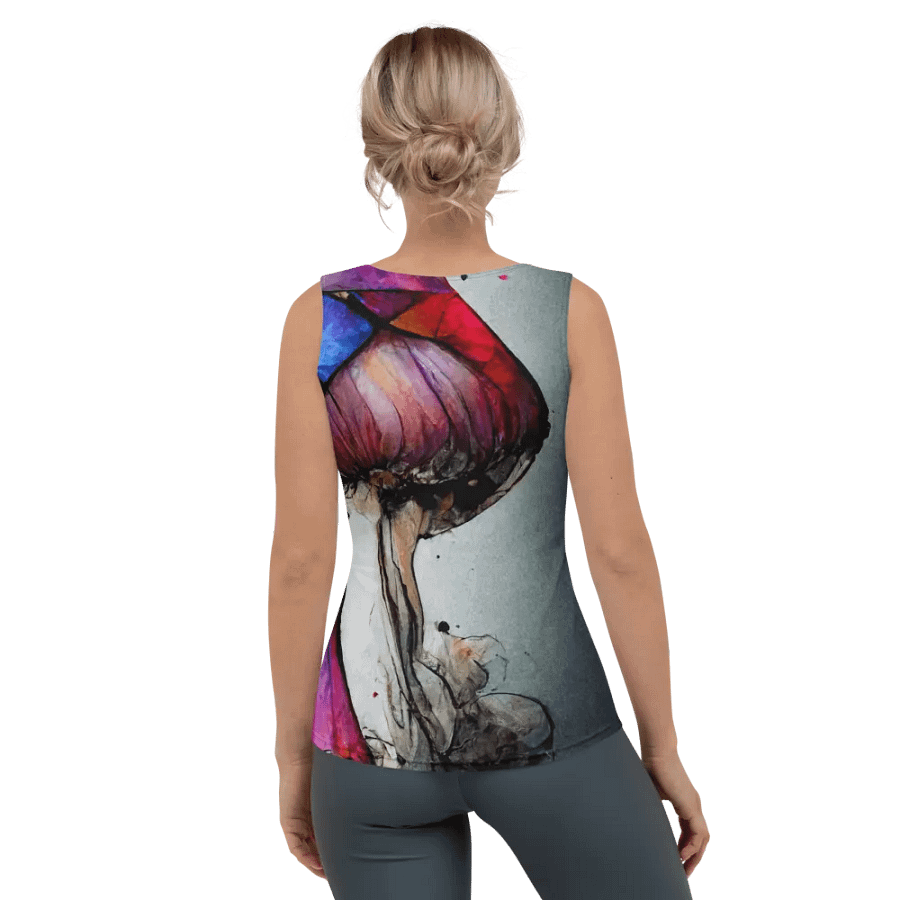 Stained Glass Mushroom All-Over Print Tank Top product image (2)
