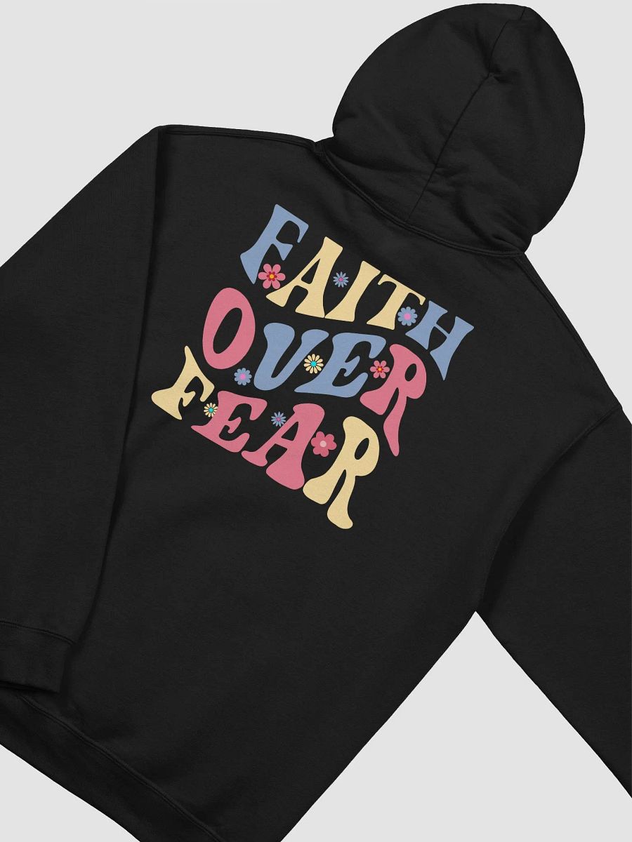 Faith Over Fear Gildan Crewneck Groovy Hoodie - Back Design. product image (3)