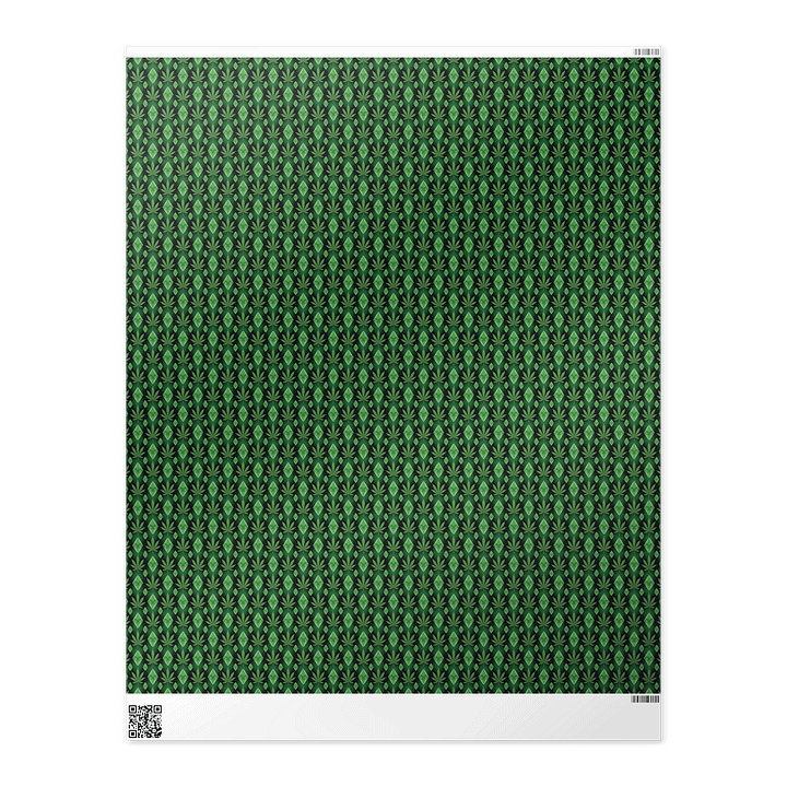 Cannabis & Diamond Pattern One-Sheet Holiday Wrapping Paper product image (2)