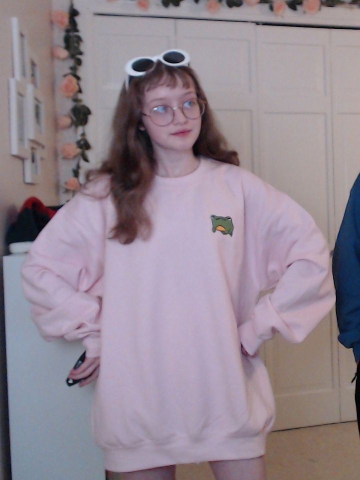 hippity hoppity the frog is on ur pockety (there is not a pocket on this sweatshirt) product image (1)