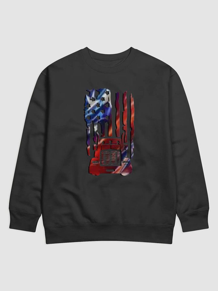 Patriotic Truck Illustration Premium Sweatshirt product image (1)