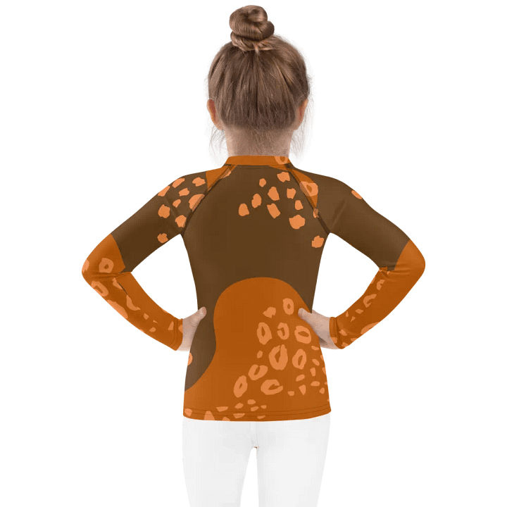 Orange Swirls Kids Rash Guard product image (2)