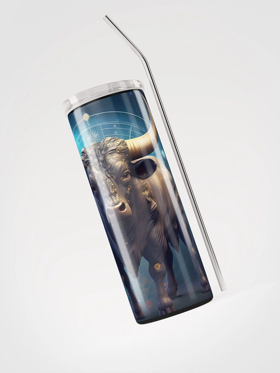 Embrace Taurus Energy: Illustrated Zodiac Taurus Steel Tumbler product image (3)