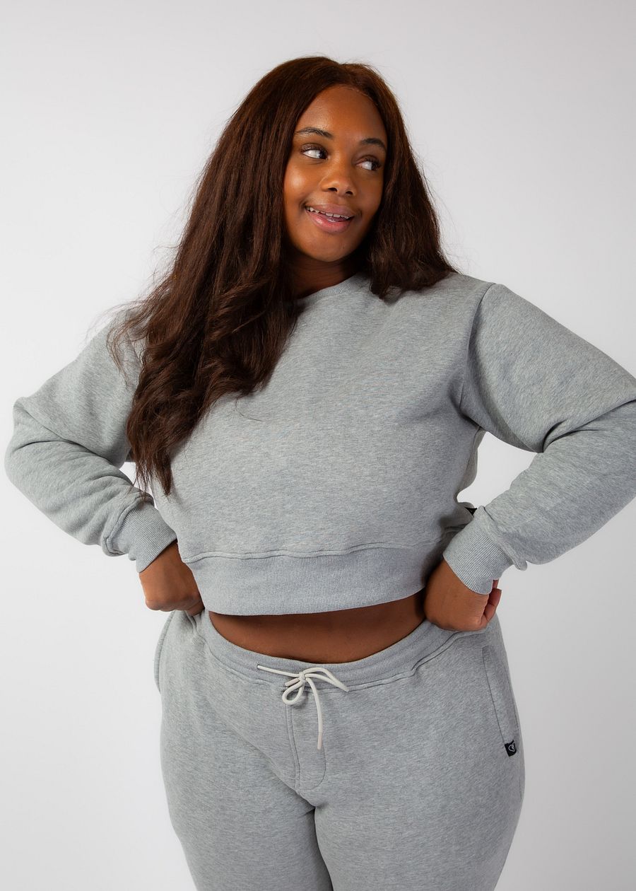 Heathered Fog Cropped Crewneck product image (5)