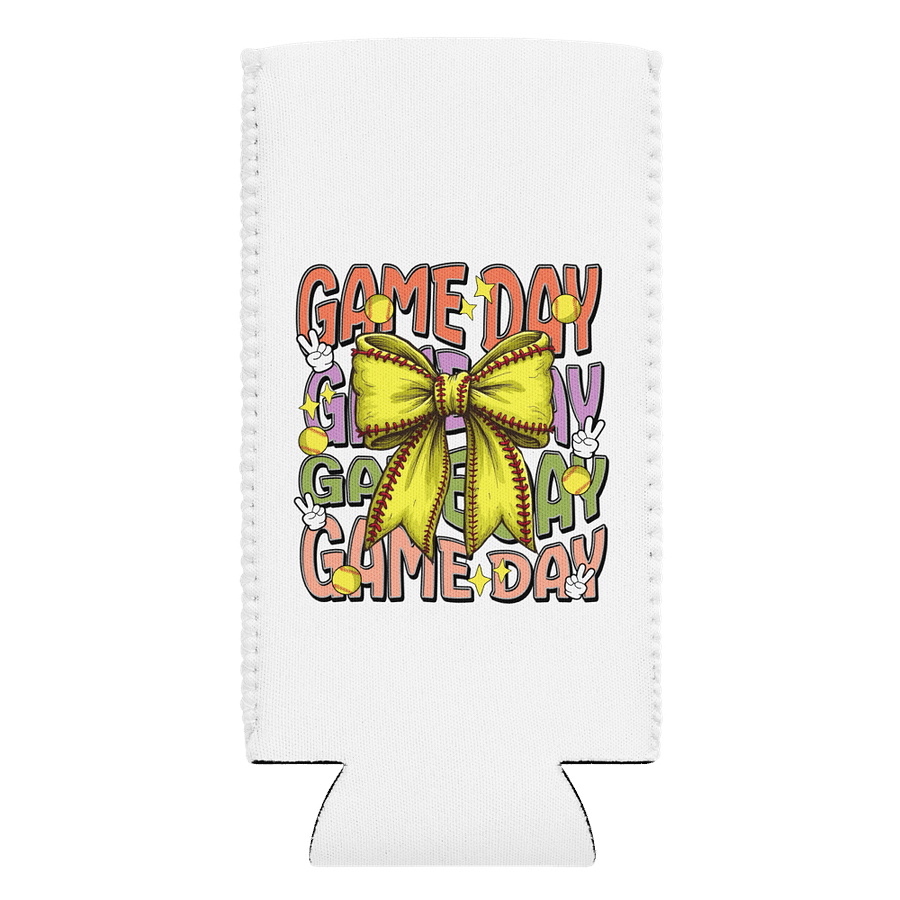 Game Day Bow Softball Sparkling Can Cooler product image (1)