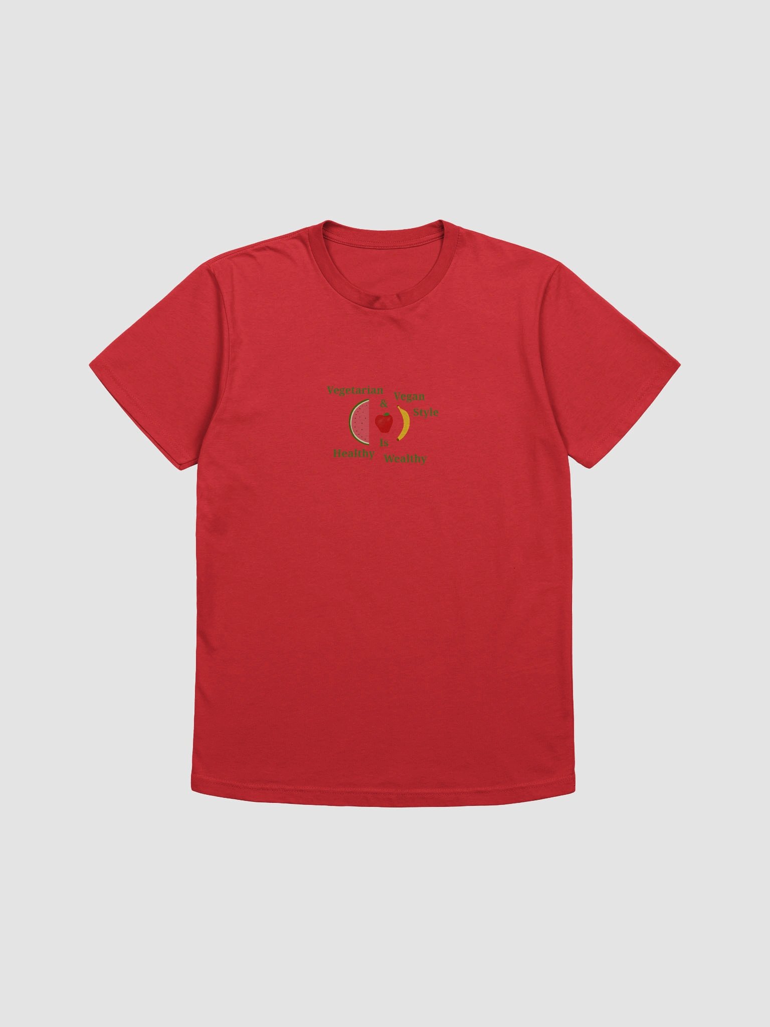 Healthy Wealthy Vegetarian & Vegan T-Shirt product image (3)