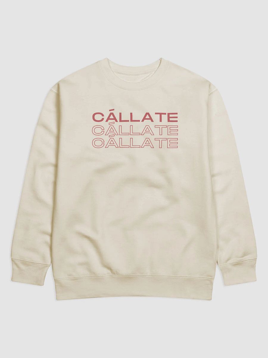 Cállate Crop Premium Crewneck Sweatshirt product image (1)