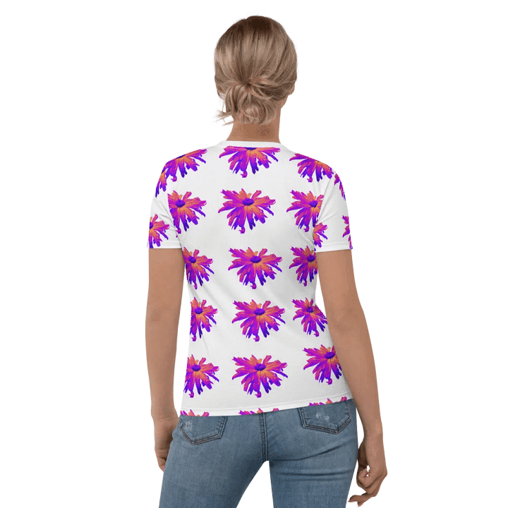 Abstract Pink Floating Daisy Flower Women's T Shirt product image (2)