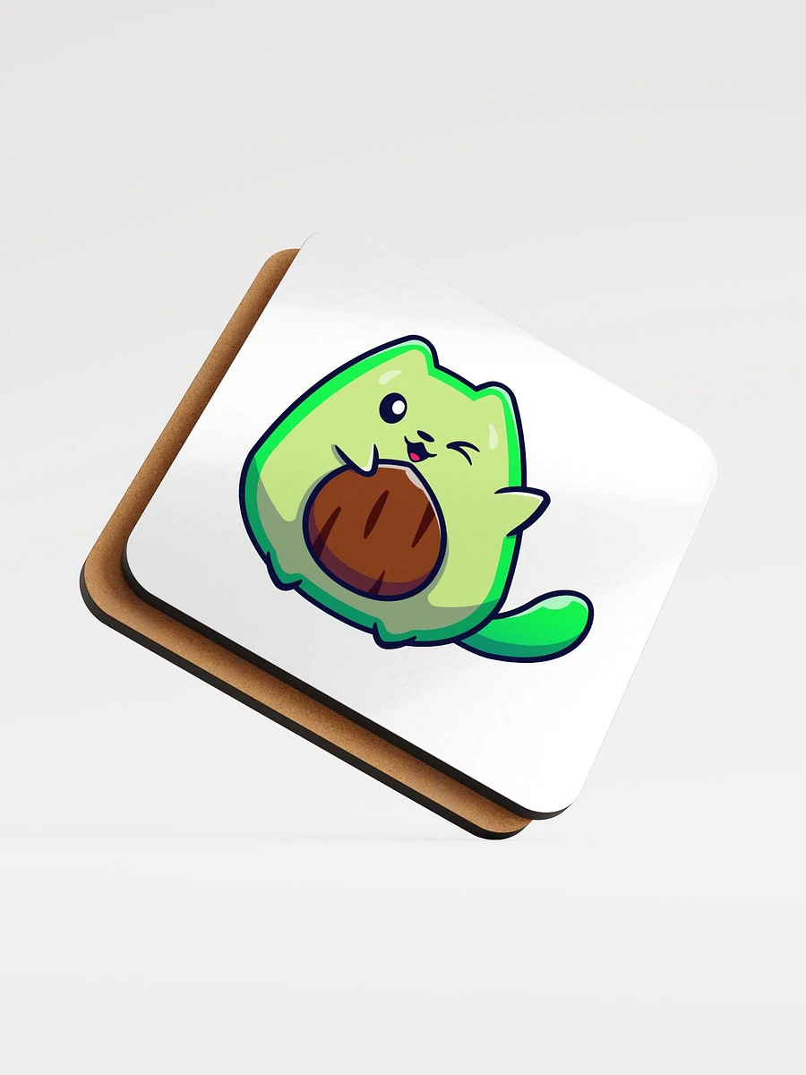 Winking Kawaii Avocado Cat Coaster product image (5)