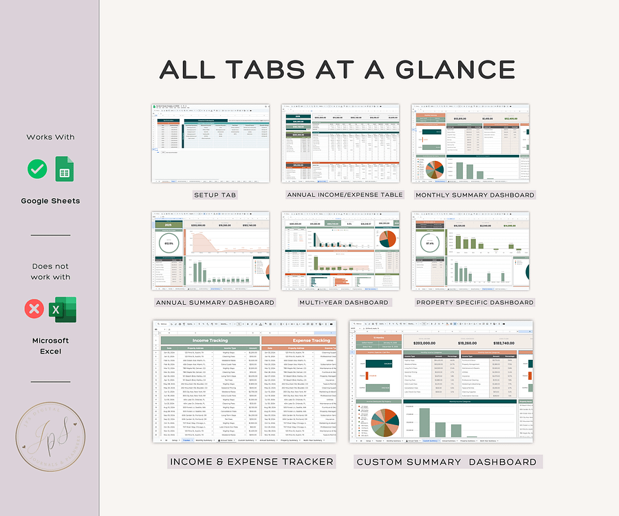 Airbnb Income and Expense Tracker Template | Google Sheets Template product image (9)