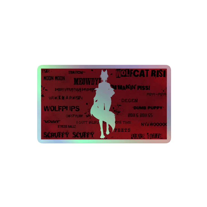 WolfcatRisi Word Wall Holographic Sticker product image (2)