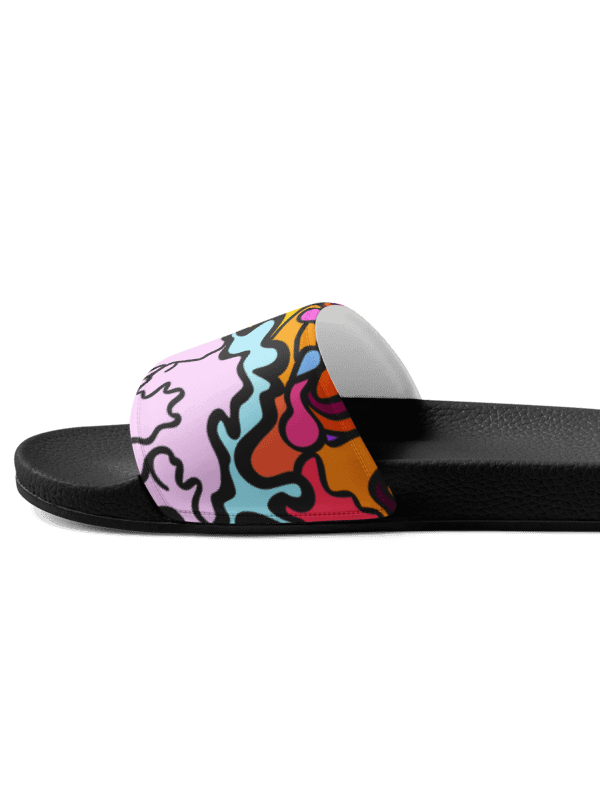 Vibrant Swirls Men's Slides - Wave at Sunset product image (5)