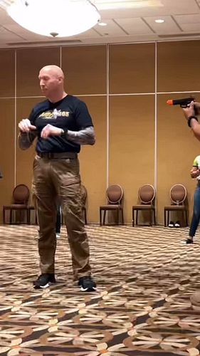 Getting some intro gun combatives choreography with @lawrence_walther of the Action 365 #stunt team