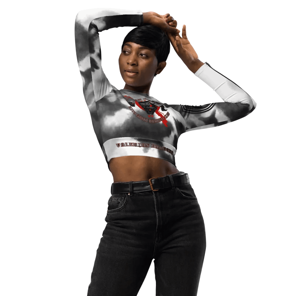 women oni crop top long sleeve (RAIN CLOUD) product image (10)