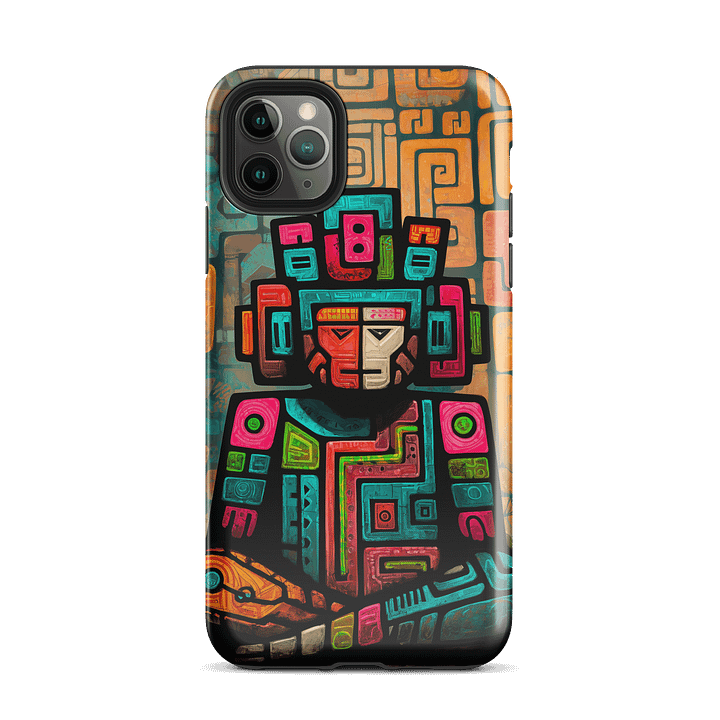 Glyph Sentinel – Mayan Warrior iPhone Case product image (2)