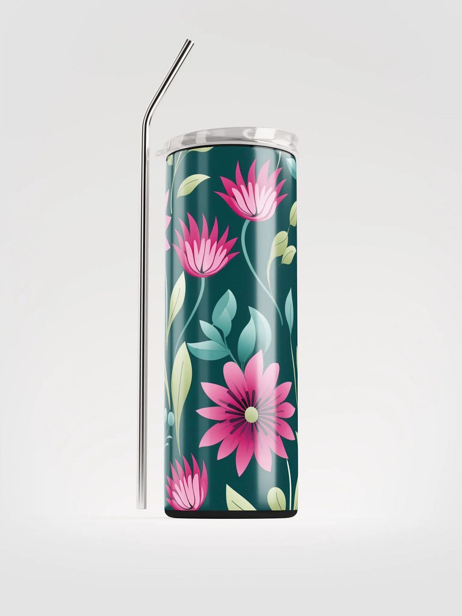Elegant Green Floral Fantasy Stainless Steel Tumbler product image (1)