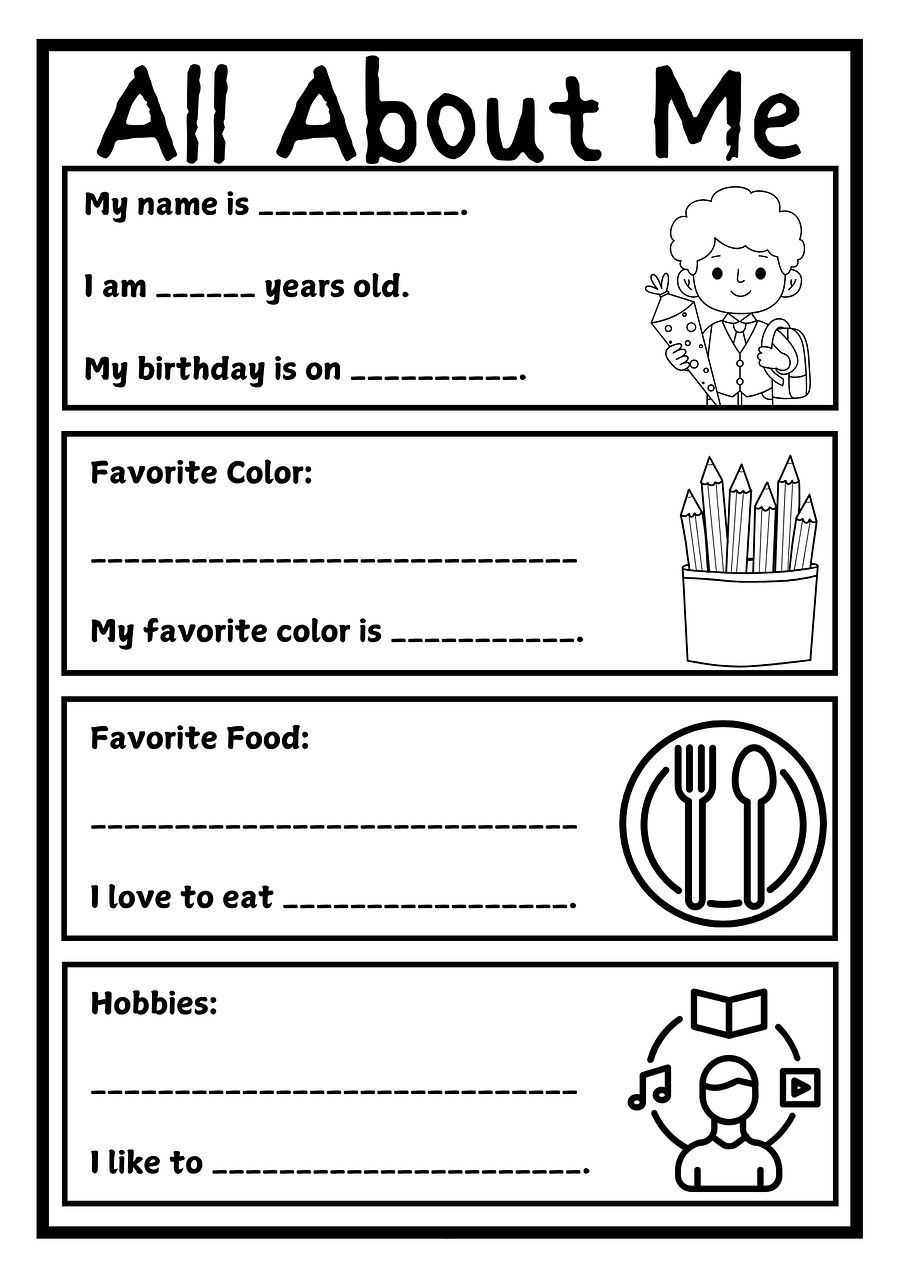 All About Me Worksheet - Back-to-School Activity for Kids product image (2)
