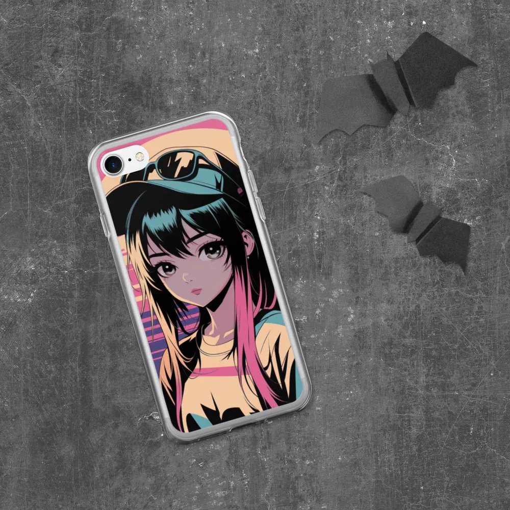 Anime Girl Rainbow hair Iphone Cover product image (6)