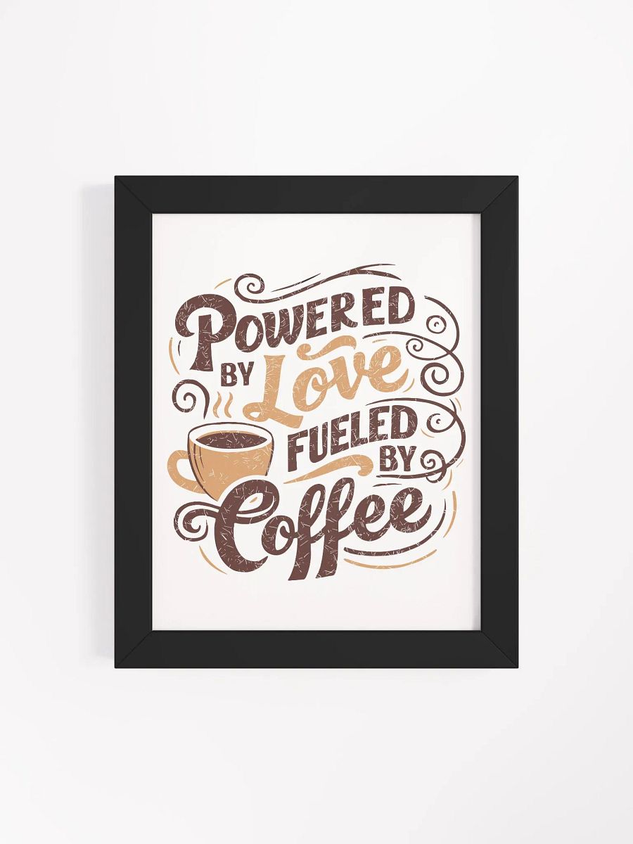 Love & Coffee Art Print in Ayous Wood Frame product image (44)