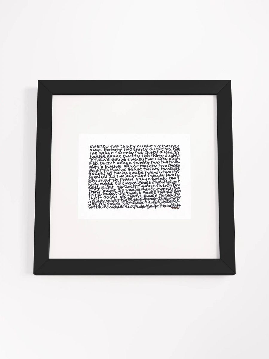 twenty two thirty ought six twelve gauge Panel Card Print Framed product image (1)