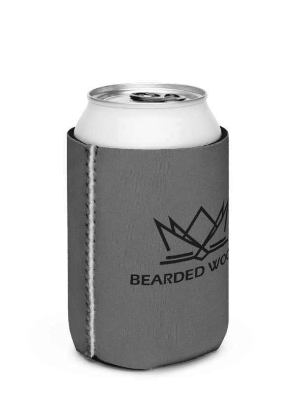 Coozie Can Cooler (Design: Bearded Woodz) Grey product image (3)