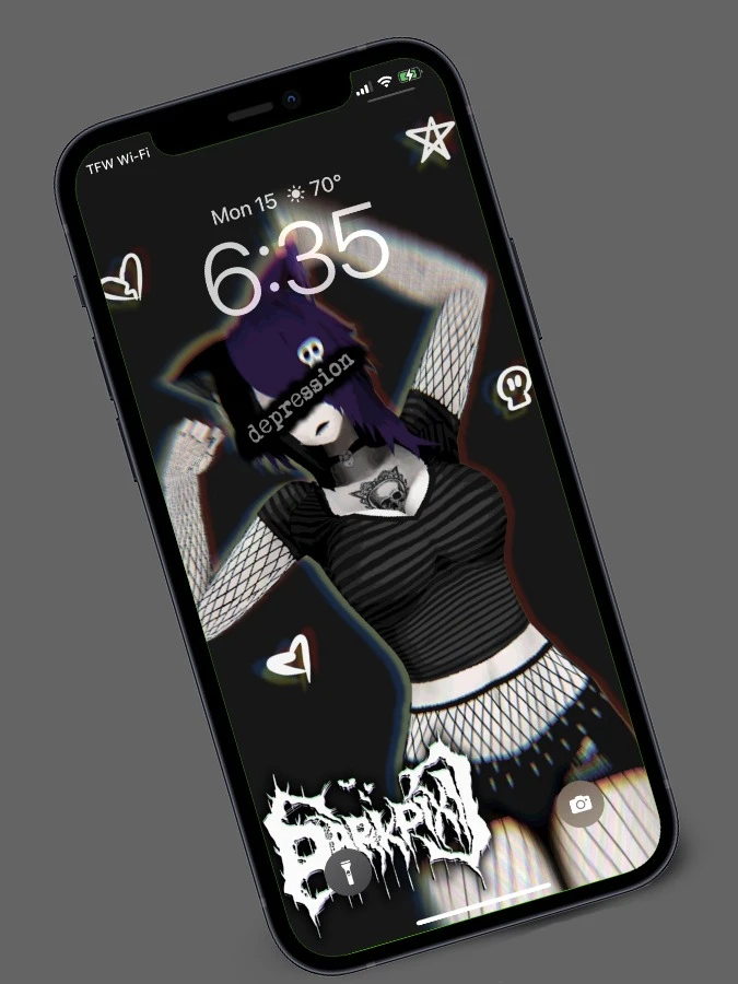 Darkpixi Emo Phone Wallpaper product image (1)