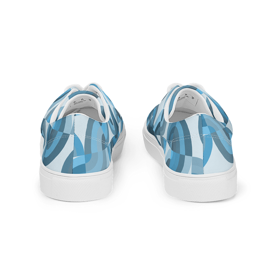 Ethereal Blue Geometric Canvas Shoes product image (4)