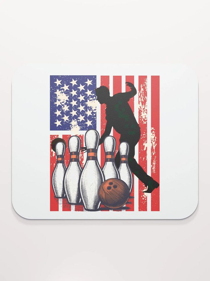 Flag American Bowling Strike 'n' Stripes Mouse Pad product image (2)