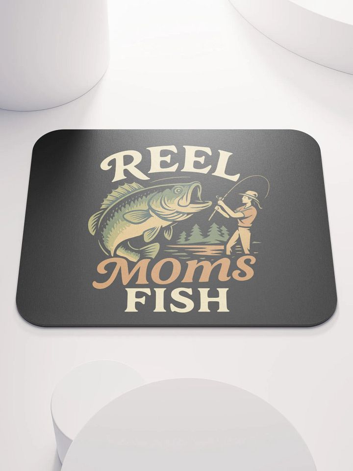 Reel Moms Fish Mouse Pad – Fun Vintage Desk Pad for Angler Moms product image (1)