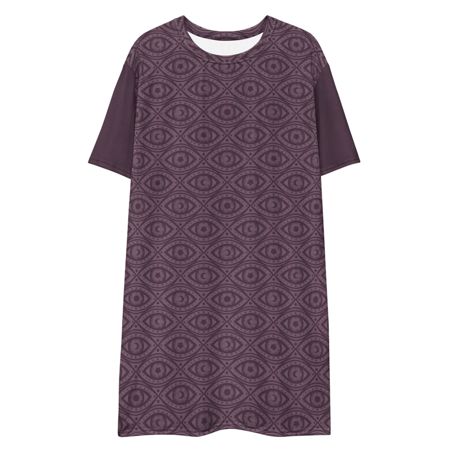 Boho Celestial Eyes Stars & Moons T-Shirt Dress product image (8)