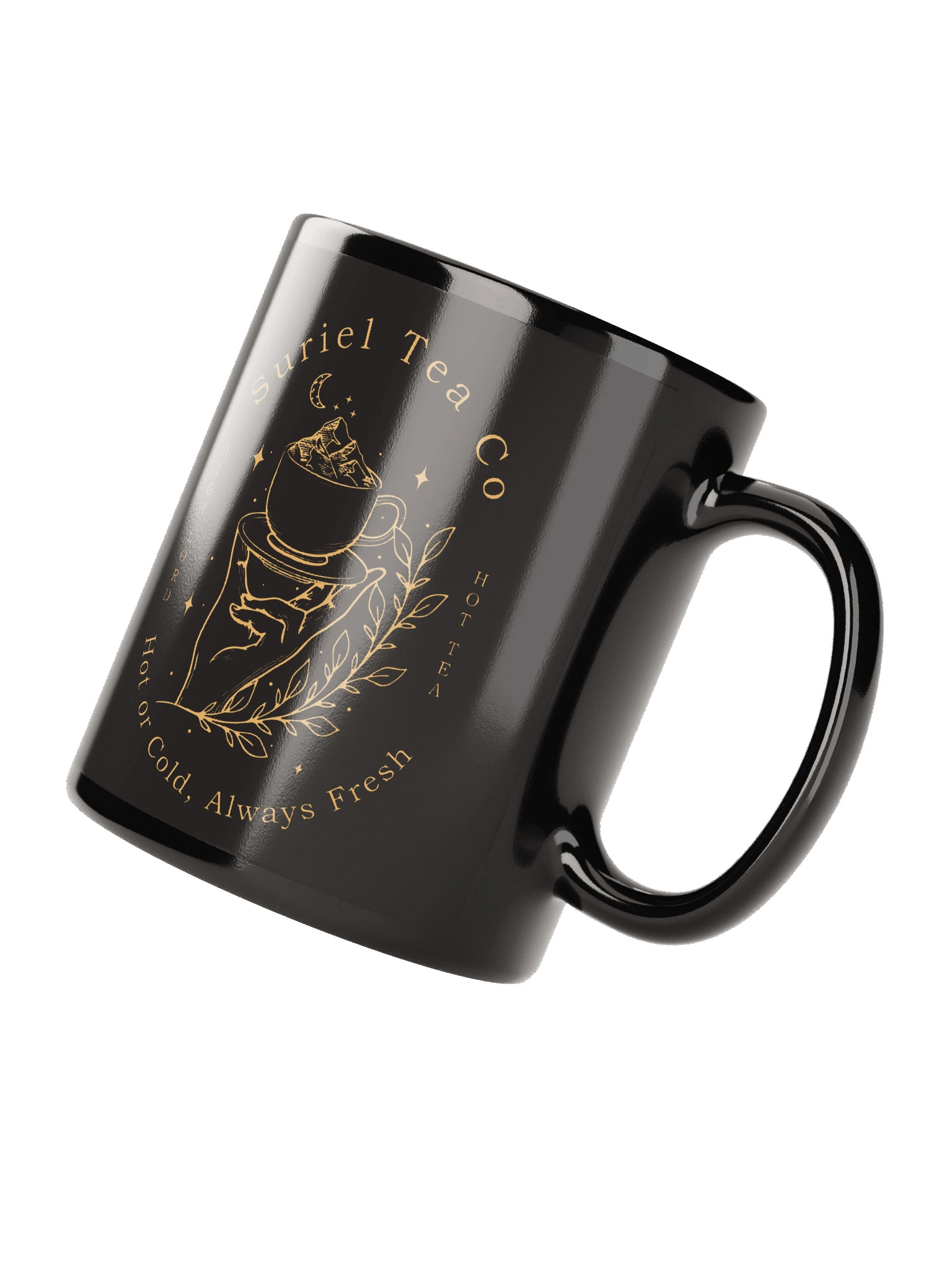 The Suriel Tea Co Suriel Tea Company Spill The Tea Velaris ACOTAR Symbol Classic Black Coffee Mug 1BK1 product image (2)