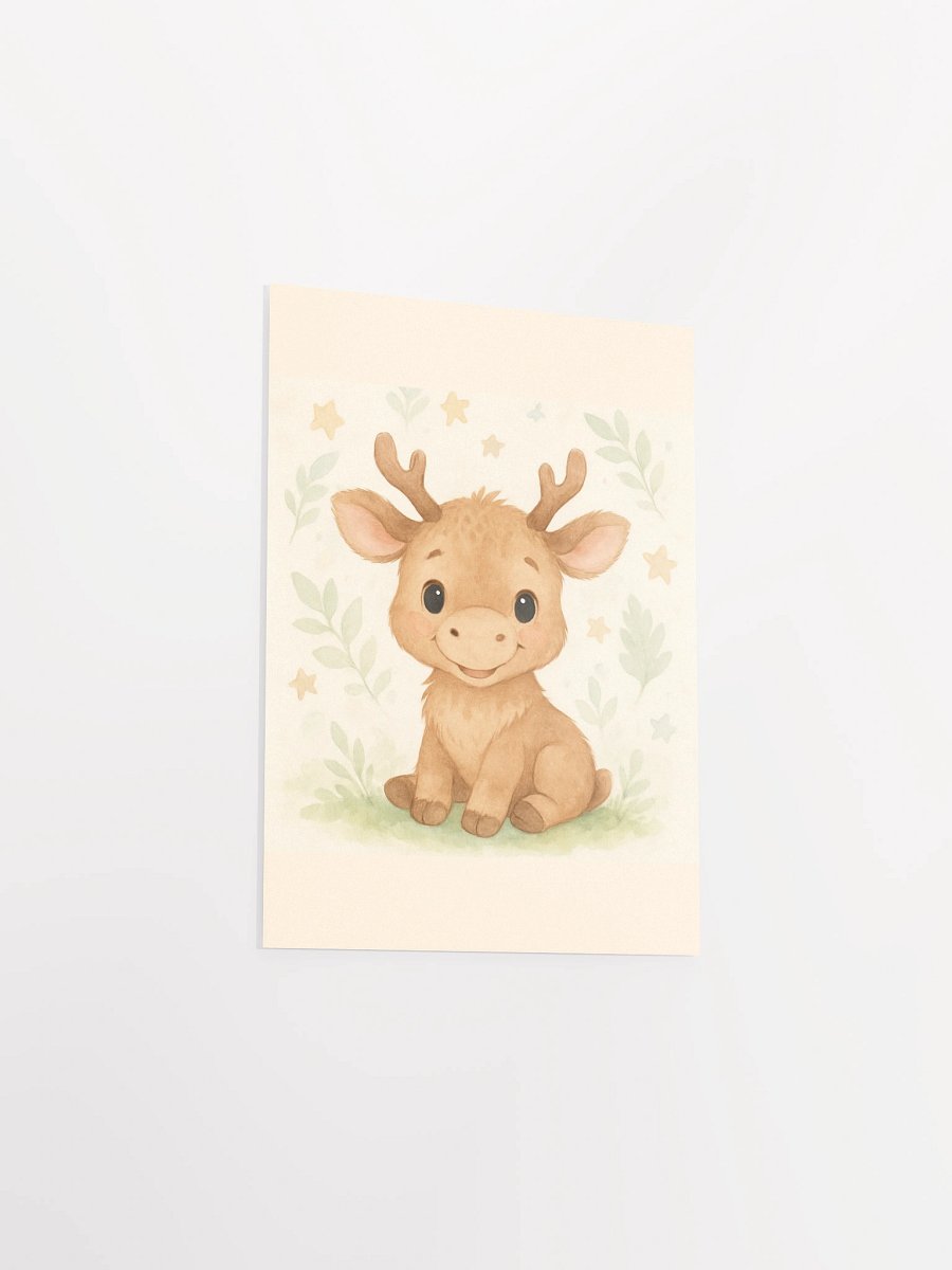 Baby Moose Dreamscape | Ethereal Black Space Poster product image (29)