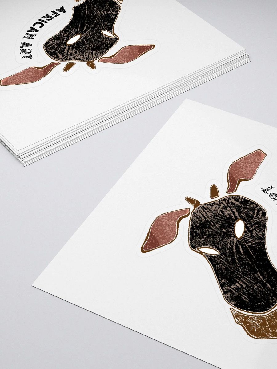 African Art Giraffe Kiss Cut Stickers product image (10)